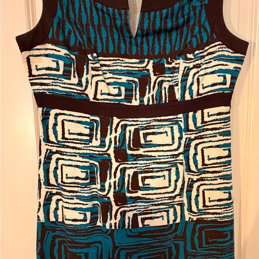 Abstract Patterned Sleeveless Dress